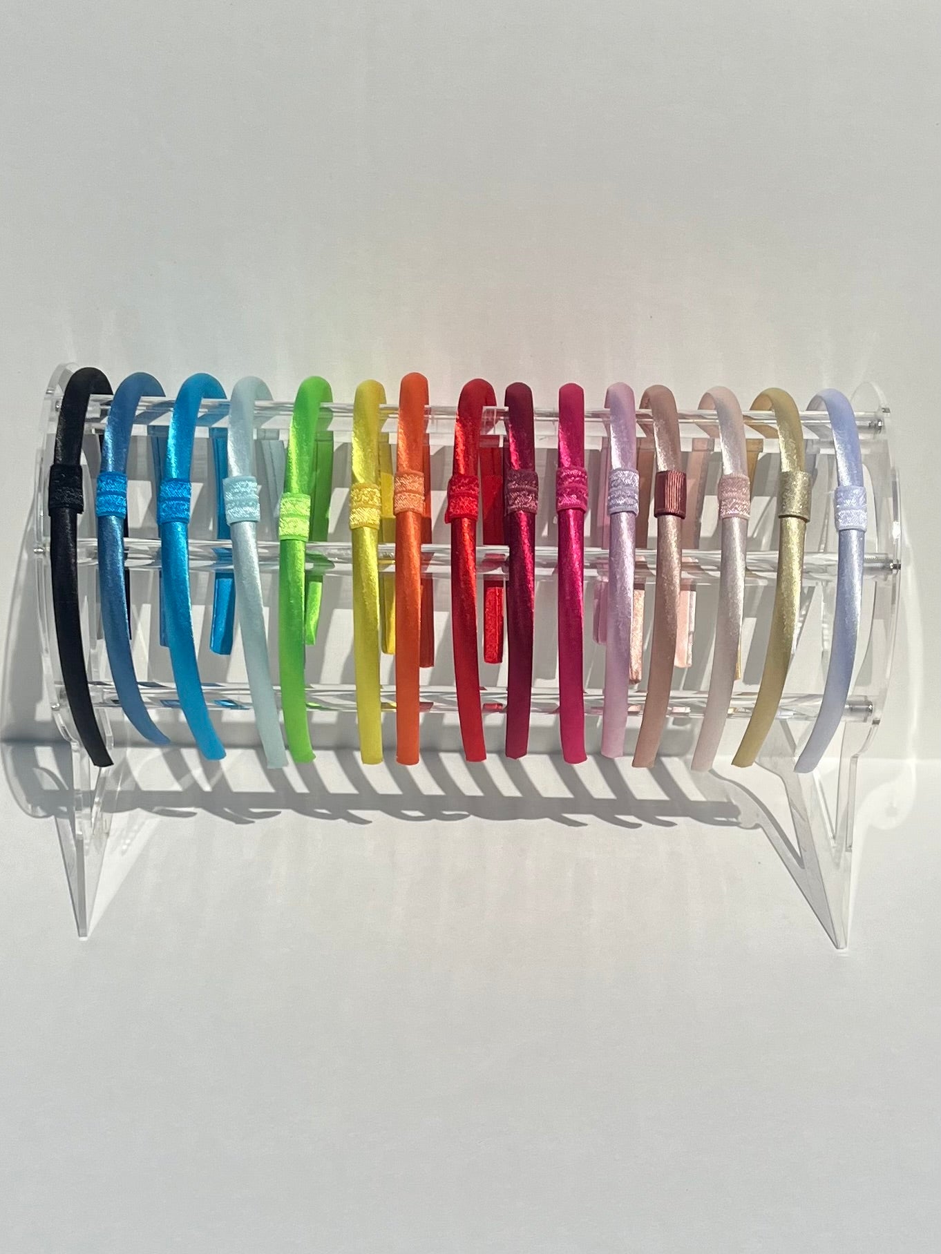 Satin covered headband - 1/4" interchangeable
